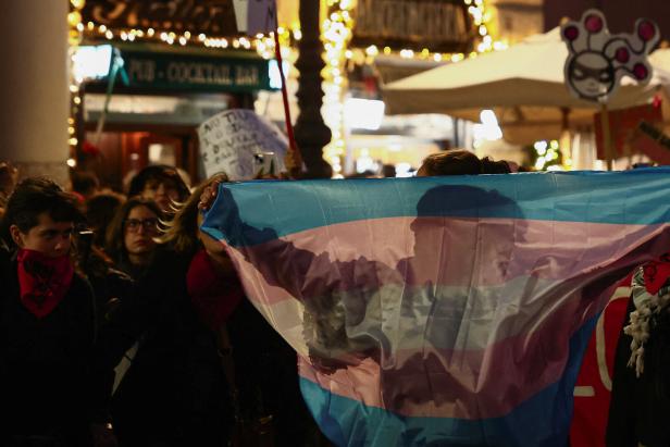Protest ahead of the International Day for the Elimination of Violence against Women in Rome
