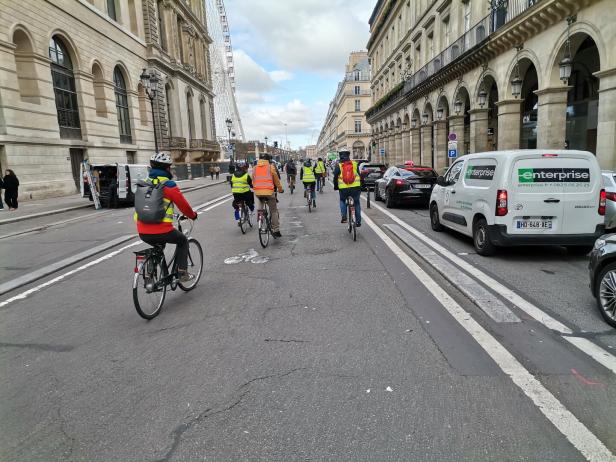 Radweg in Paris