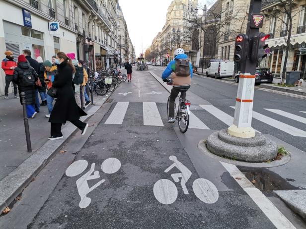 Radweg in Paris
