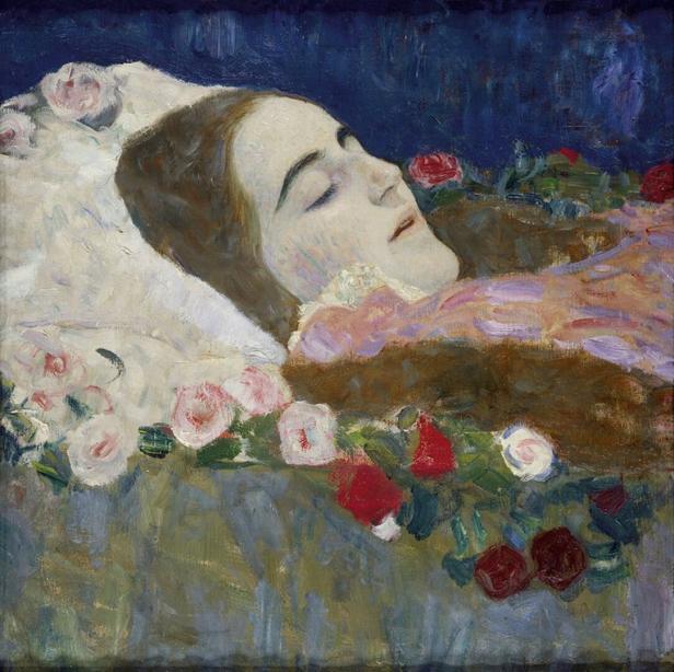 Ria Munk on her Deathbed, Gustav Klimt (1912), Oil on canvas