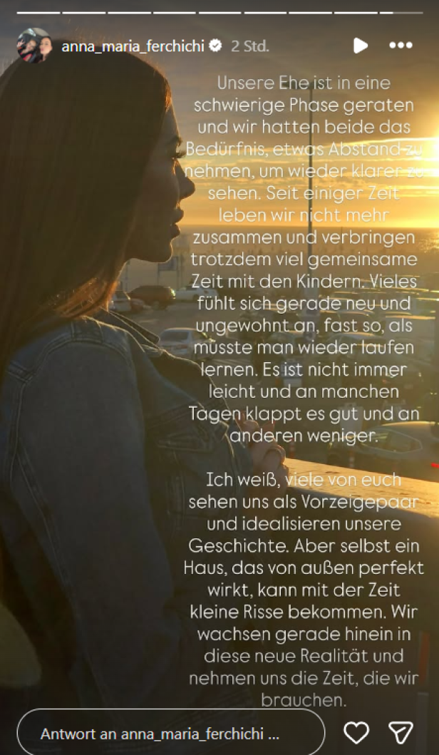 Instagram-Story von Anna-Maria Ferchichi