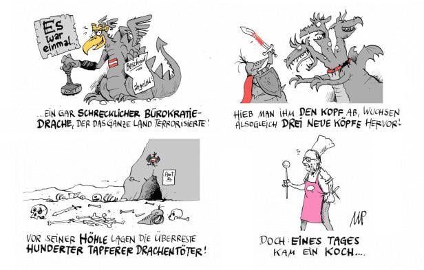 Karikatur von Michael Pammesberger.
