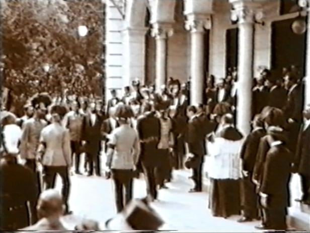 Historisches Bild mit Kaiser Franz Joseph.