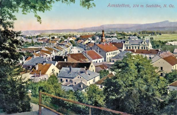 Historischern Blick auf Amstetten 