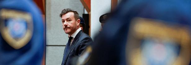 Austrian former property tycoon Rene Benko awaits the start of his second insolvency fraud trial in Innsbruck