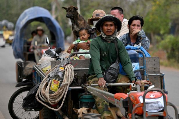 Vertriebene der kambodschanischen Provinz Siem Reap am 10. Dezember 2025. 