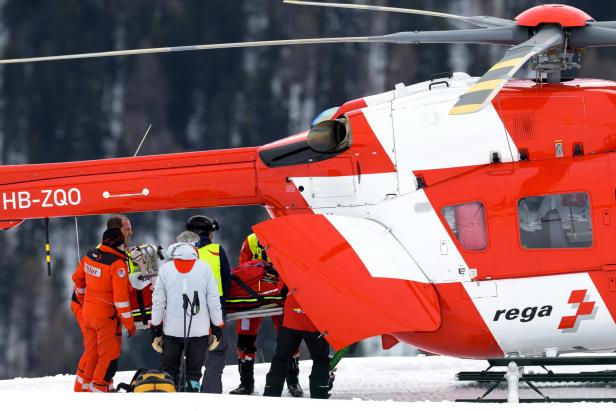 Michelle Gisin musste mit dem Hubschrauber abtransportiert werden