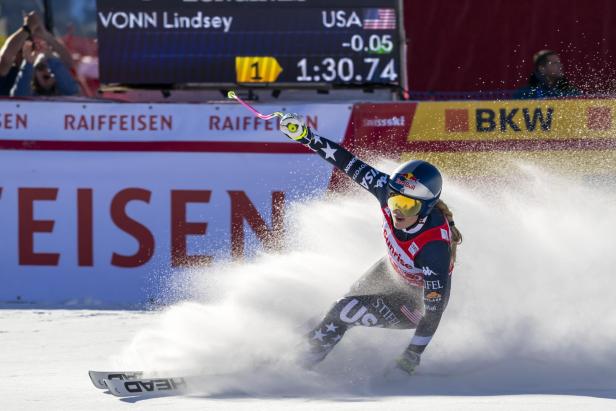 Lindsey Vonn durfte nur kurz über die Bestzeit jubeln