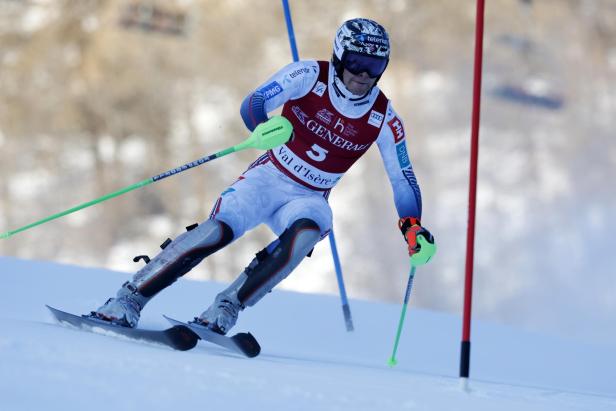 Der Norweger Timon Haugan gewann den Slalom von Val d'Isere