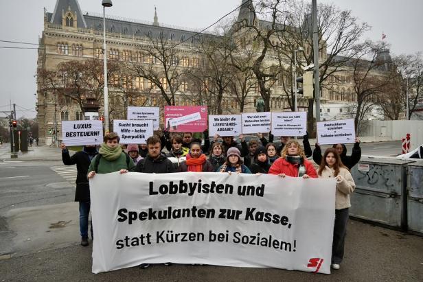 Medienaktion der Sozialistischen Jugend Wien zum bevorstehenden Budgetbeschluss der Stadt Wien