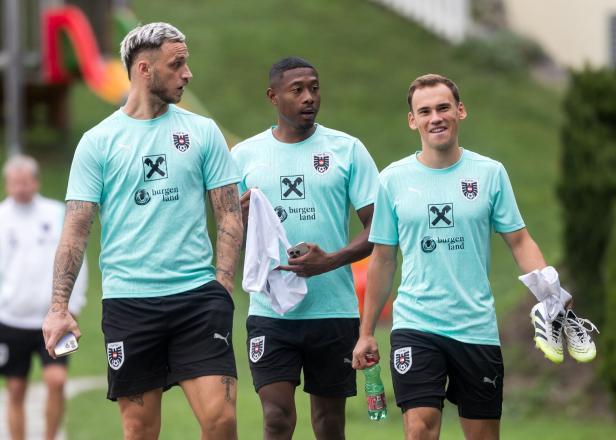 FUSSBALL: MÄNNER/WM QUALIFIKATION: TRAINING ÖFB-NATIONALTEAM: ARNAUTOVIC/ALABA/WURMBRAND