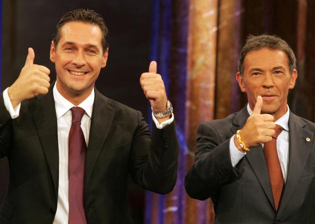 Heinz-Christian Strache und Jörg Haider