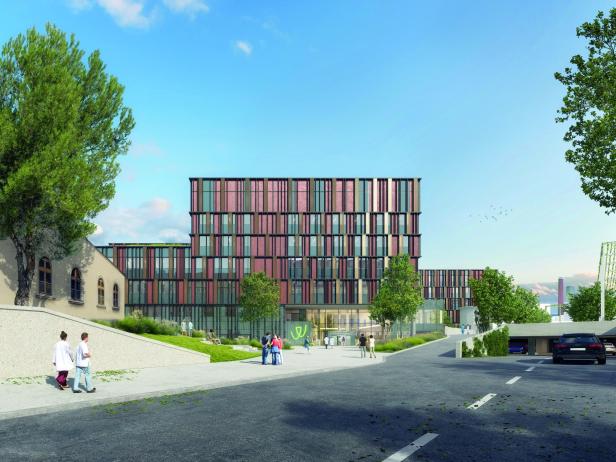 Ansicht der künftigen Klinik Favoriten. 