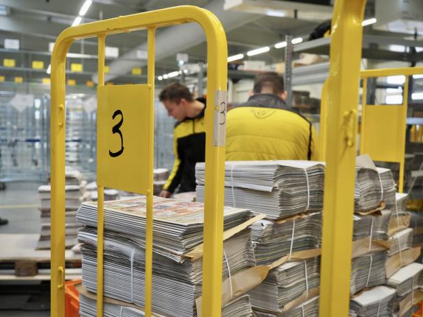 Viel los in der Zustellbasis in Oberwart.