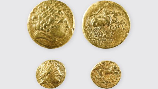 Vier keltische Goldmünzen 