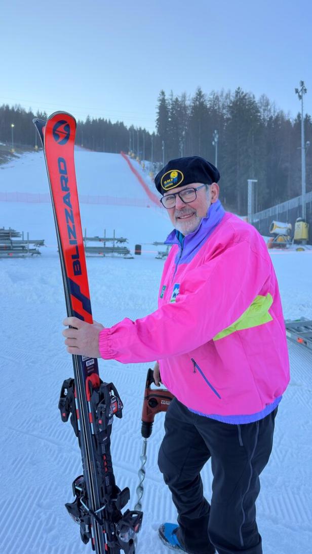 "Mr. Weltcup" Franz Steiner im historischen Outfit aus dem Jahr 1995