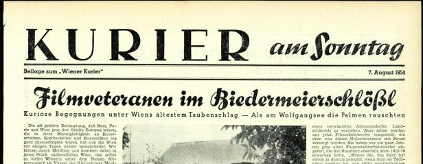 KURIER-Ausgabe vom 7. August 1954.