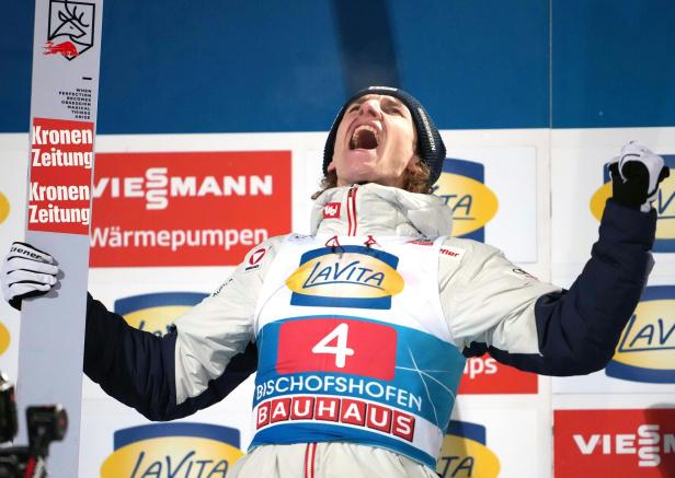 Emotion pur: Daniel Tschofenig gewann wie im Vorjahr in Bischofshofen