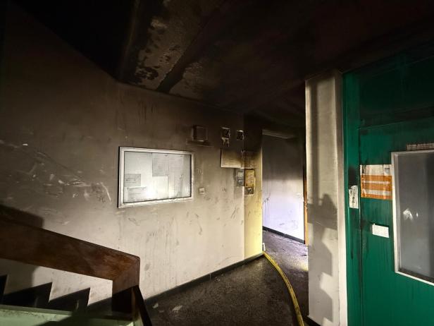 Stiegenhaus beschädigt