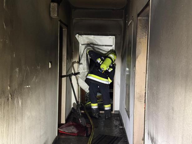 Stiegenhaus wurde schwer beschädigt