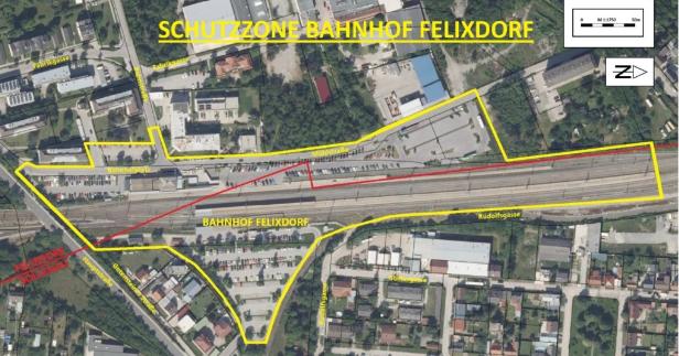Verordnung der Schutzzone rund um den Bahnhof Felixdorf
