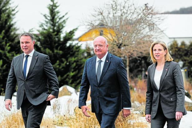 Babler, Stocker, Meinl-Reisinger bei Klausur in Mauerbach