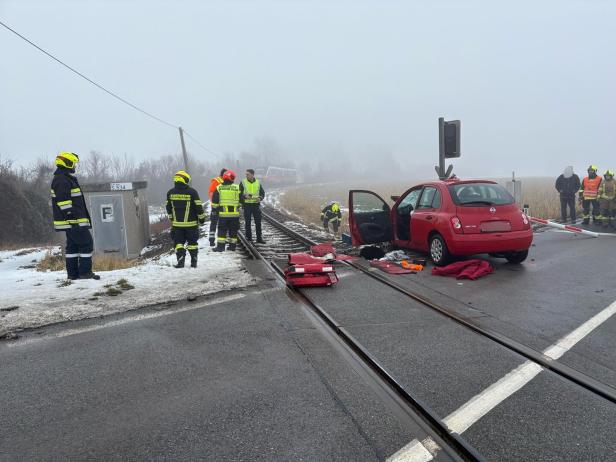 Blockierte Strecke der Erlauftalbahn 