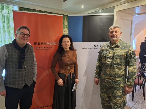 Obmann Hauer, Barbara Glück (Gedenkstätte Mauthausen) Kasernkommandant Fuchs