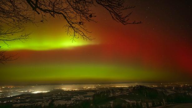 gelbgrüne Lichtshow