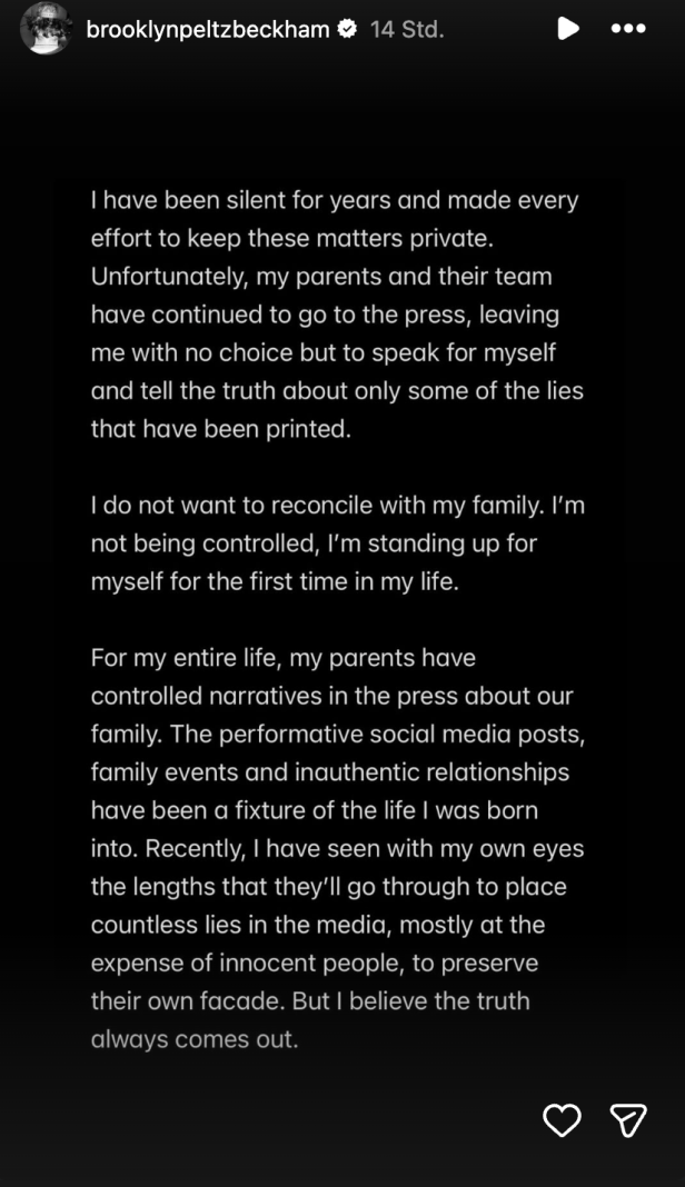 Post von Brooklyn Beckham auf Instagram