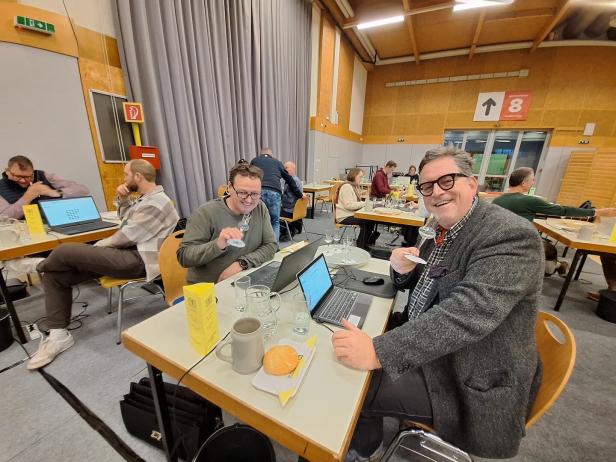 Mostbaron Michael Oberaigner und Robert Graf vom Falstaff