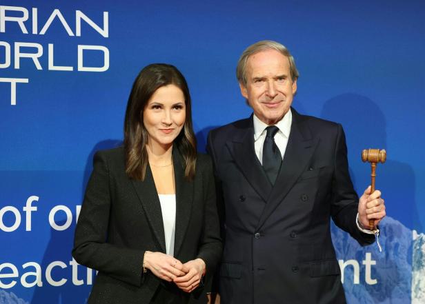 SPECIAL DINNER FOR CLIMATE ACTION: RED CARPET -ALEXANDRA WACHTER/SIMON PURY