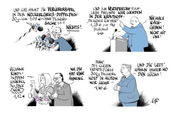 Pammesberger-Karikatur: Die wesentlichen Fragen der Zeit