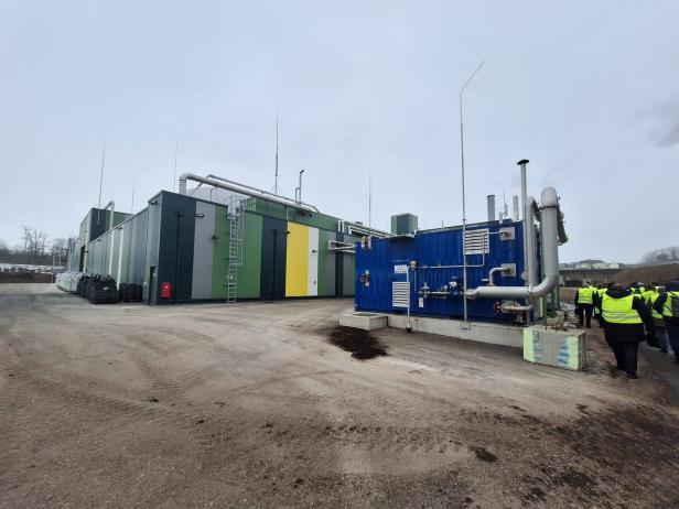 Fermenter-Halle der Biogasanlage