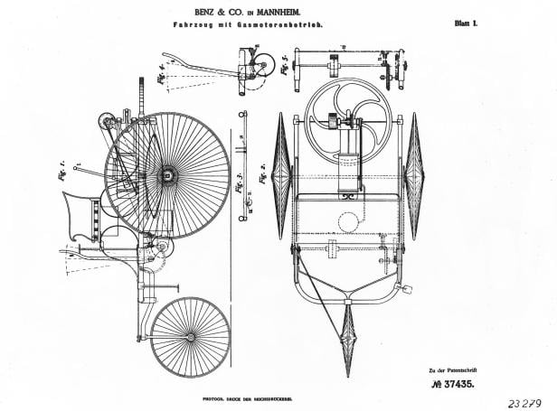 Mercedes Benz Modell 1 Patent 1886