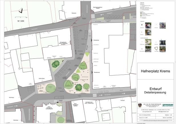 Eine Skizze des gesamten Areals von Oben im Stil eines Bauplans.