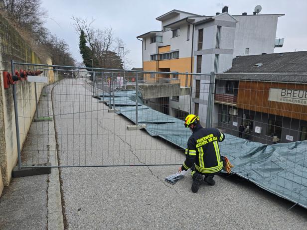 Sicherungsarbeiten nach Hangrutsch
