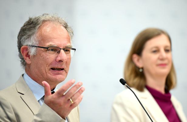 Finanzminister Markus Marterbauer und Finanzstaatssekretärin Eibinger-Miedl