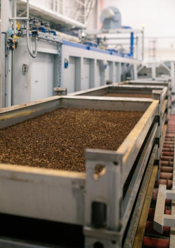 Maden in einer Zuchtanlage