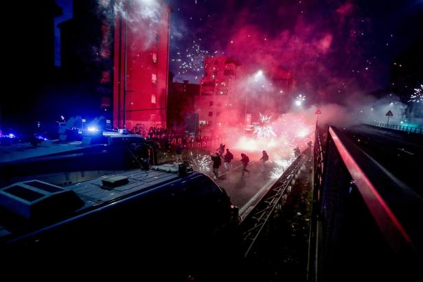 Protest in Milan over Winter Olympics