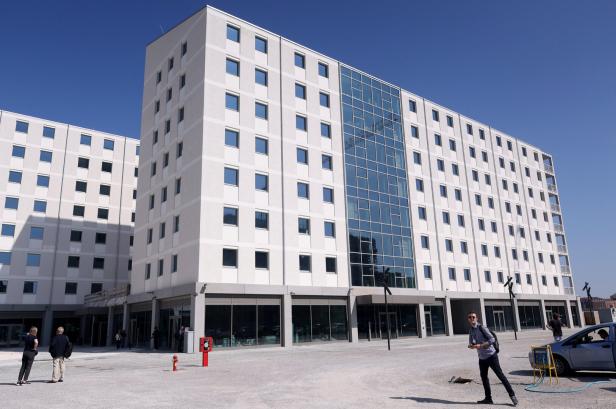 2026 Milano Cortina Winter Olympics - Press tour of Milano-Cortina 2026 Olympic Village construction site