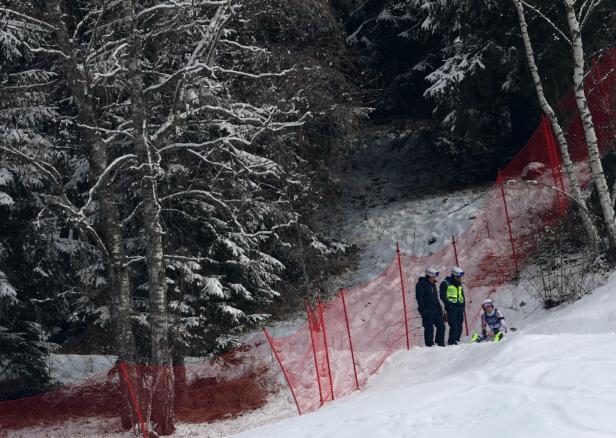 McGrath legte sich in den Schnee