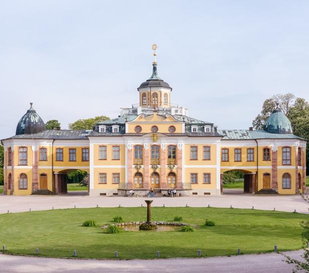Außenansicht von Schloss Belvedere in Weimar.