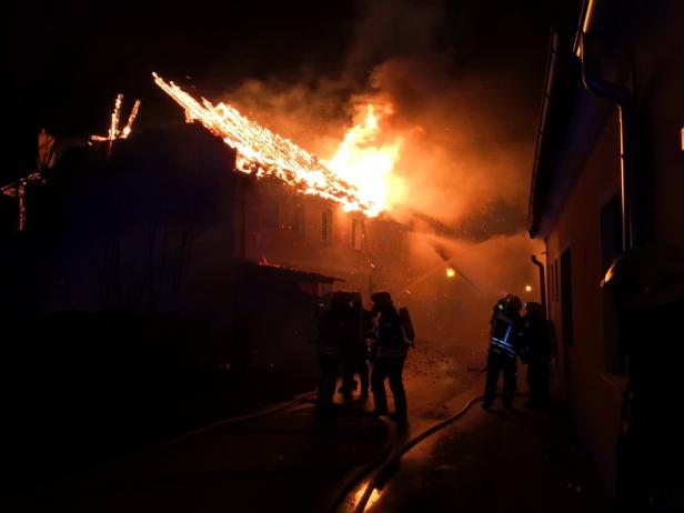 Brennender Dachstuhl