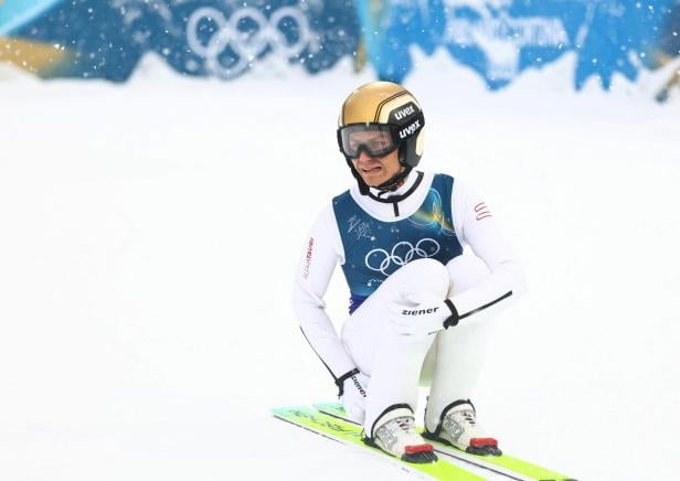 Johannes Lamparter war mit seinem Sprung nicht zufrieden