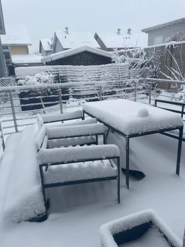 Einige Zentimeter Neuschnee in Velm