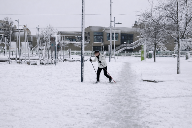 Langläuferin im Helmut-Zilk-Park