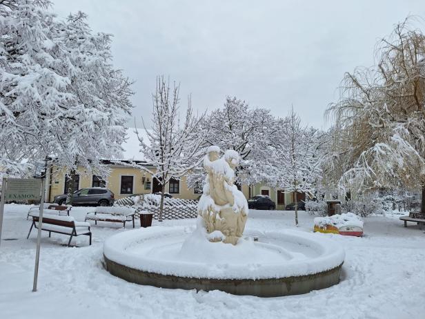 Schnee in Klosterneuburg