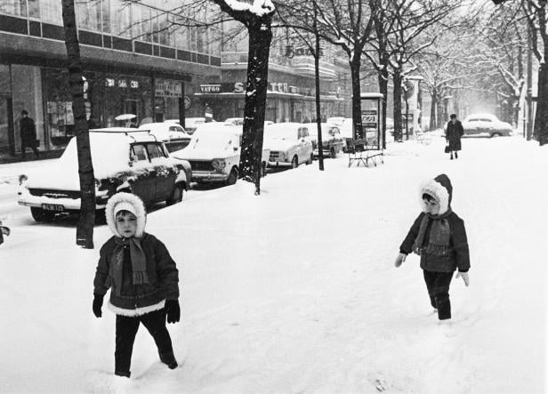 Schneefall im Winter 1969/1970 in Wien