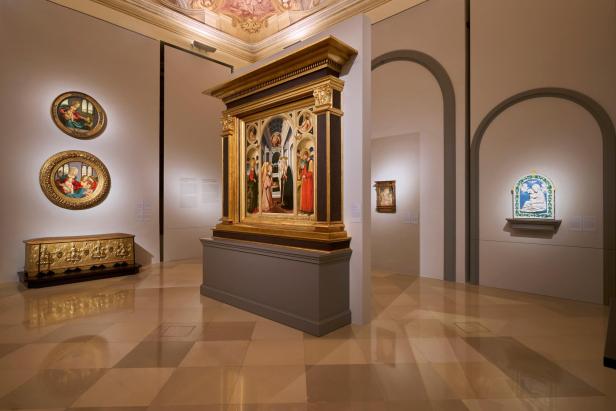 Ein Gemälde in einem Museum 